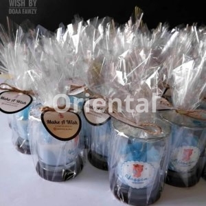 Baby shower bubble gum scented candles