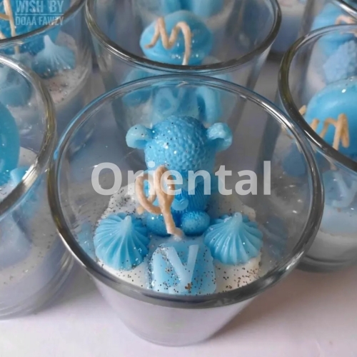 Baby shower bubble gum scented candles