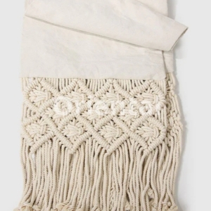 Macrame runner decor