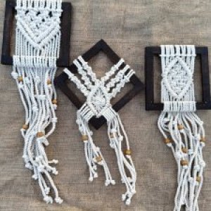 Macrame frame for home decor