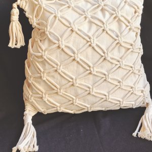 Macrame cushion cover