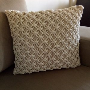 Macrame cushion cover