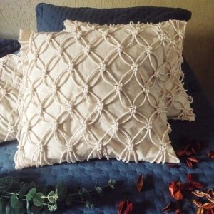 Macrame cushion cover