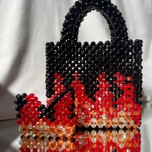 Fire womens Beaded Handbag