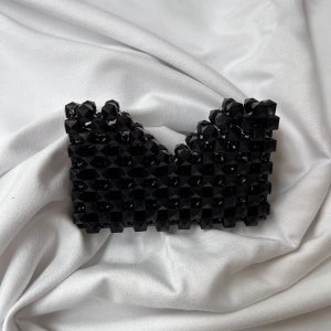 Beaded  black small cardholder