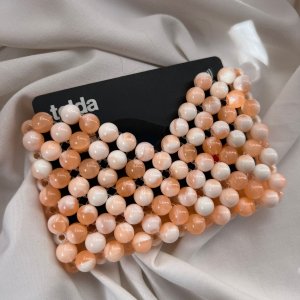 Mini beaded orange Cardholder