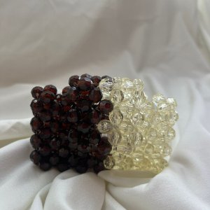 Half and half beaded wallet