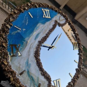 Mirror wall clock resin 50cm