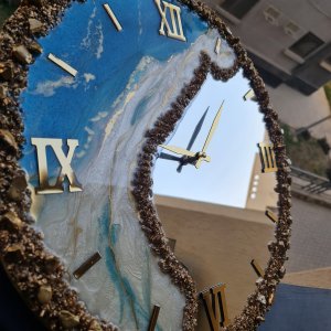 Mirror wall clock resin 50cm