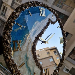 Mirror wall clock resin 50cm