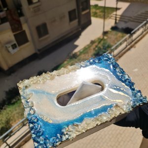 wallclock 30cm,tissue box,coaster from resin for decoration