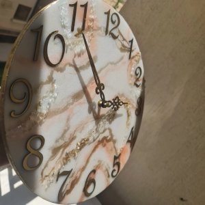 ساعة حائط للديكور من الريزن مقاس ٣٥سم