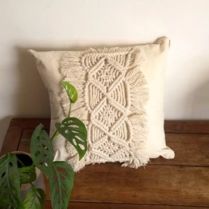 Macrame cushion cover