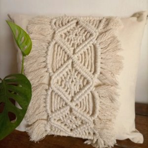 Macrame cushion cover