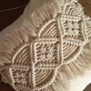 Macrame cushion cover