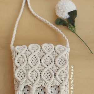 Macrame phone cross bag