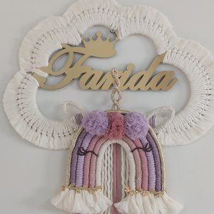 Macrame cloud with name child