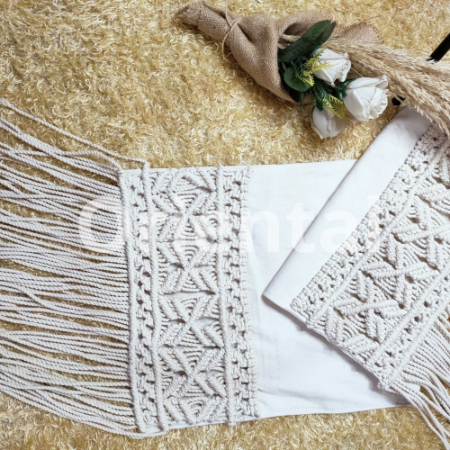 Macrame runner for home decor