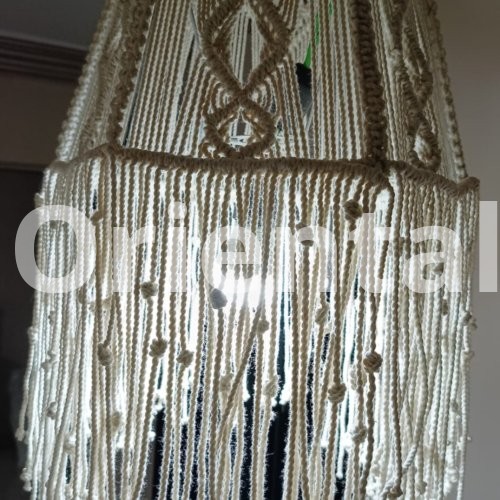 Macrame light chandelier