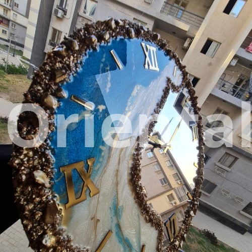 Mirror wall clock resin 50cm