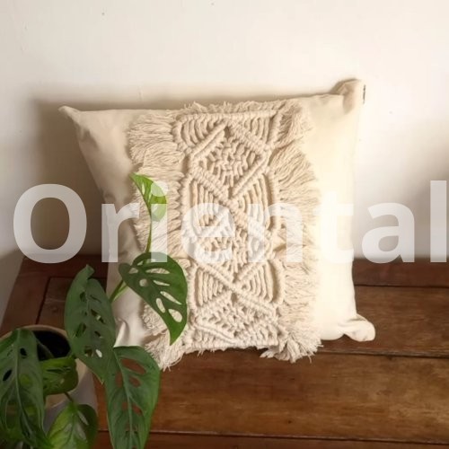 Macrame cushion cover