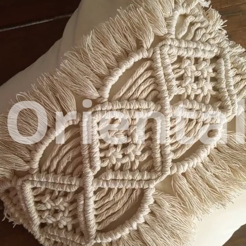 Macrame cushion cover