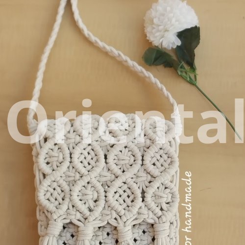 Macrame phone cross bag