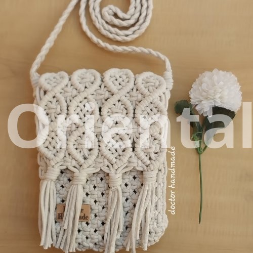 Macrame phone cross bag