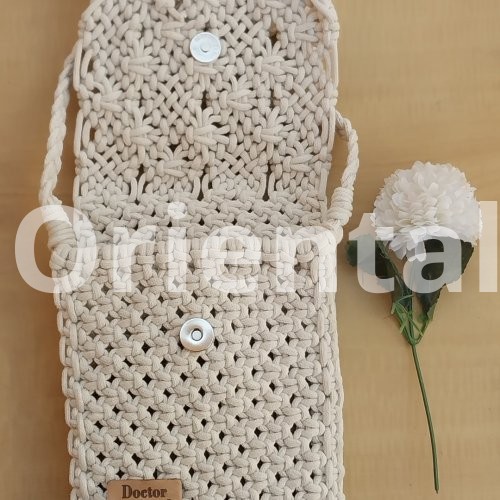 Macrame phone cross bag