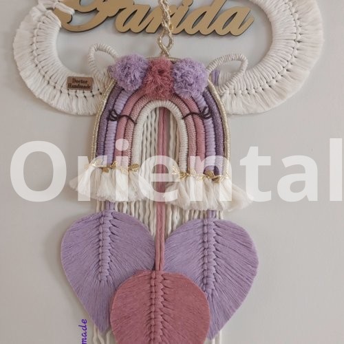 Macrame cloud with name child