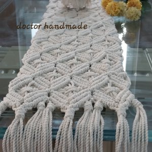 Macrame dining tablecloth