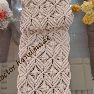 Macrame dining tablecloth