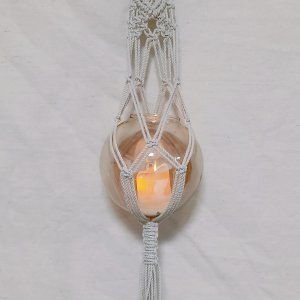 Macrame candle holder for decoration