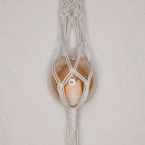 Macrame candle holder for decoration