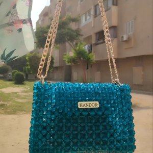 Crystal hand and shoulder bag