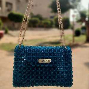 Crystal hand and shoulder bag