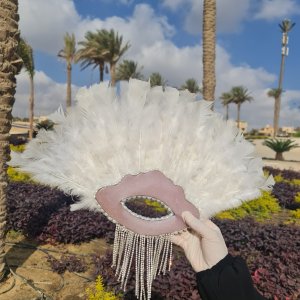 Resin Feather fan for brides