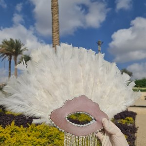 Resin Feather fan for brides