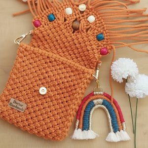 Macrame cross bag for kids