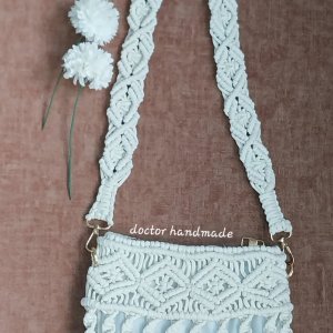 Macrame cross bag