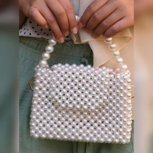 Pearl handbag and crossbody bag