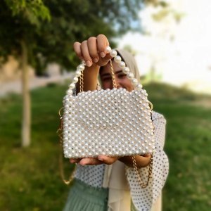 Pearl handbag and crossbody bag