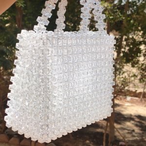 White crystal handbag