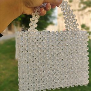 White crystal handbag