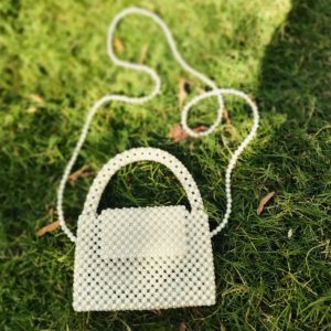 plastic pearl beads handbag