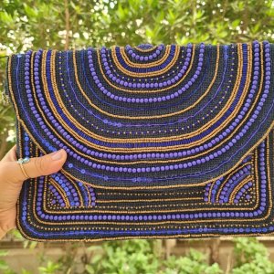 Women's bag embroidered with Indian beads