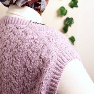 Lavender knitted winter vest