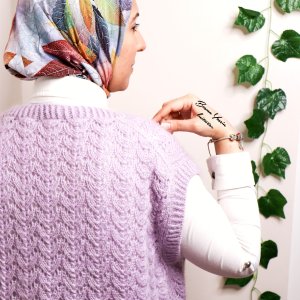 Lavender knitted winter vest