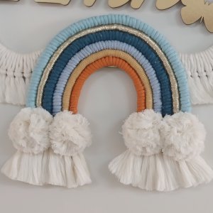 Macrame cloud hanging with name for decoration