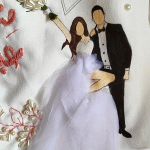 Embroidered book napkin